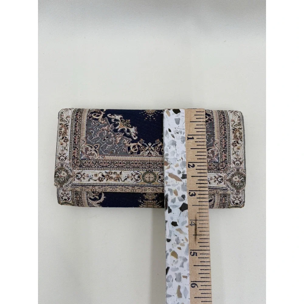 PELK Boho Fabric Women's Wallet Turkish Carpet Design NWOT